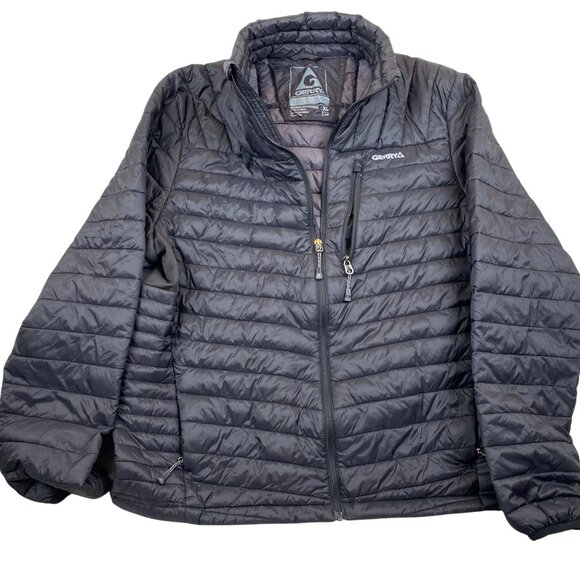 Gerry Mens Puffer Jacket XL Black Quilted With Zip Pockets & High Collar - Picture 1 of 9